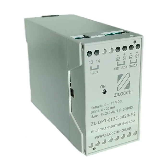 Relé transdutor analógico isolado ZL-OPT-0125-0420-F2